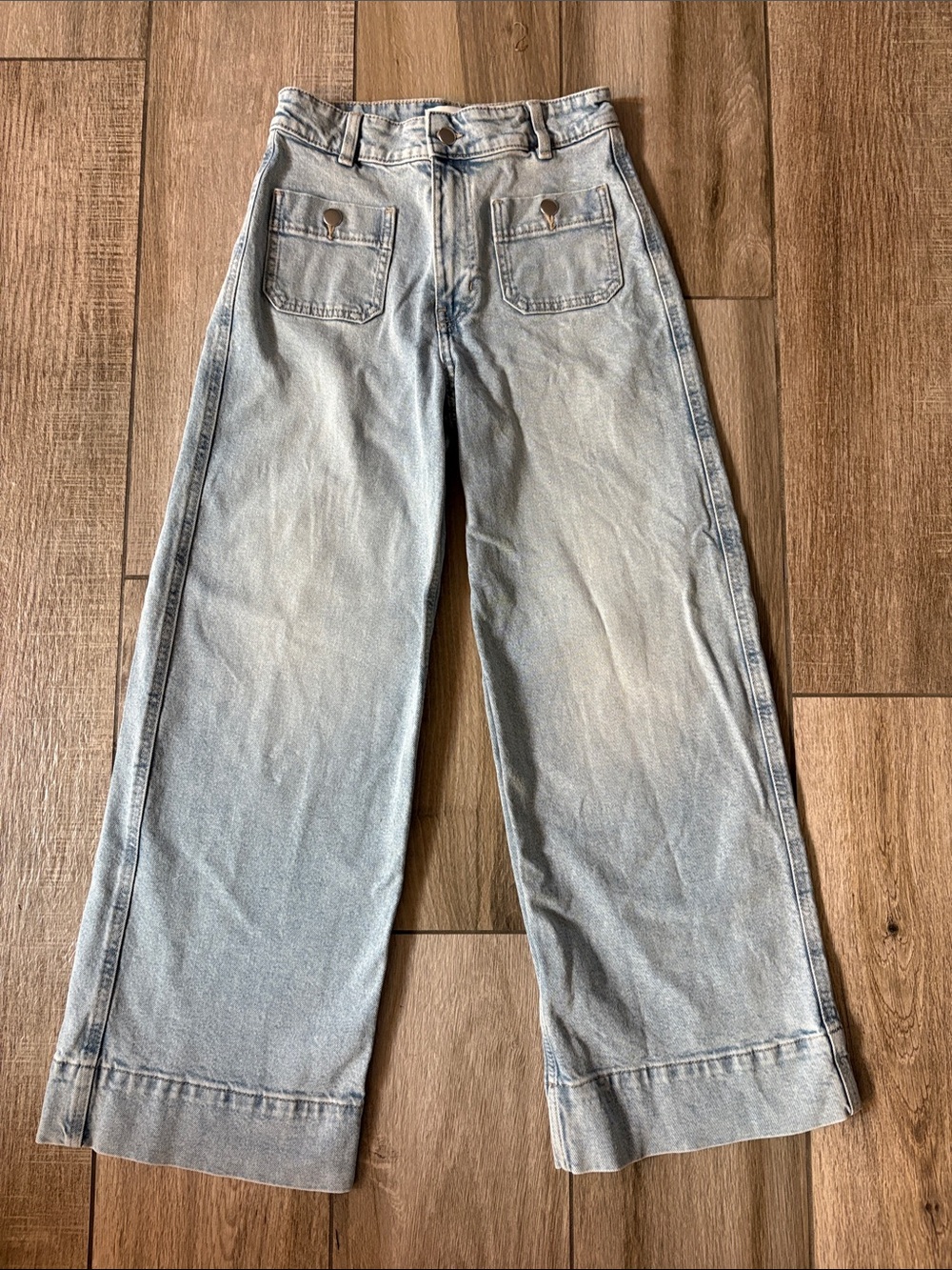 H&M Pale Blue Wide-Leg Jeans